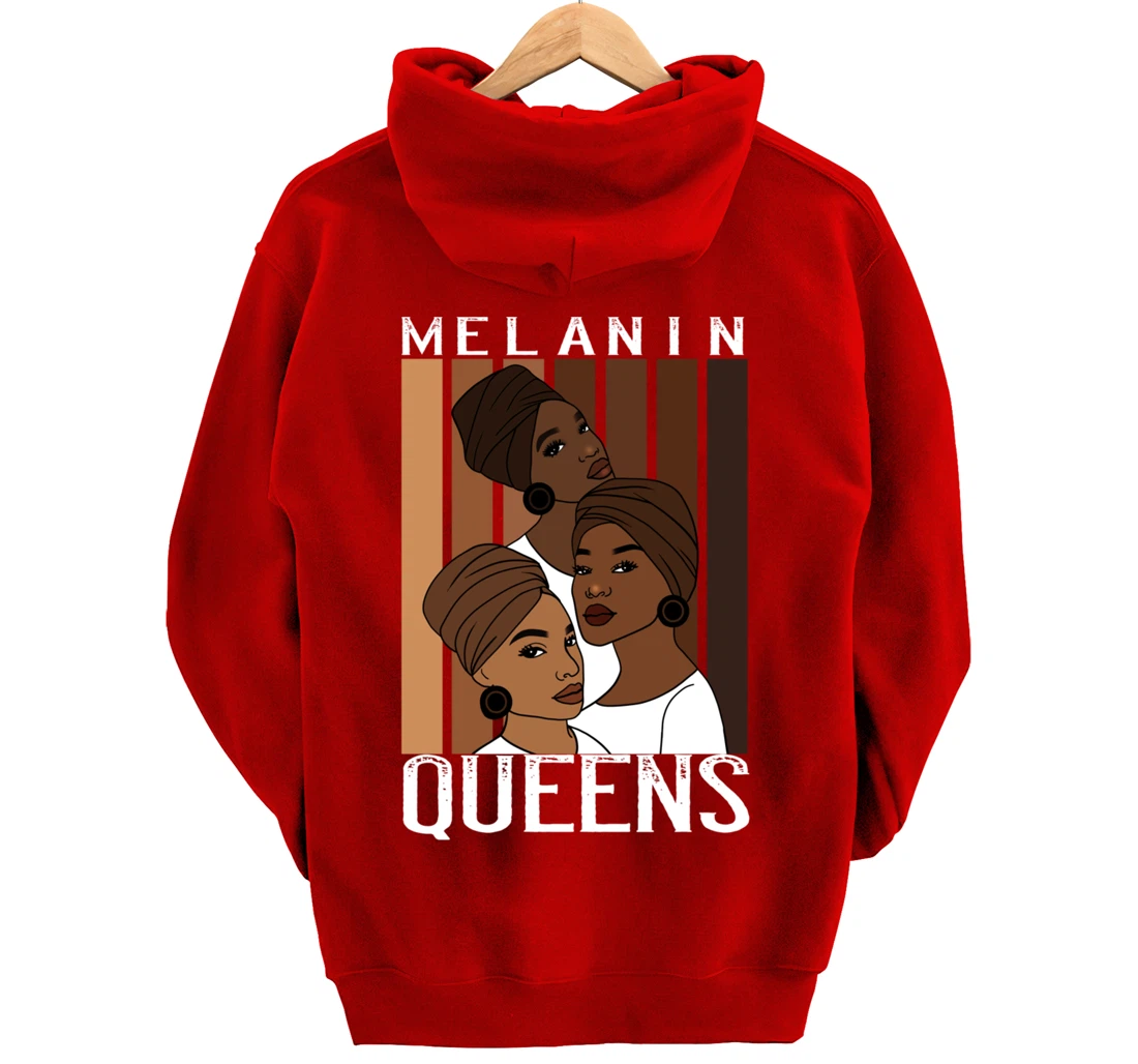 Oheneba: Melanin Queens Black Strong Afro Pride Gift Pullover Hoodie