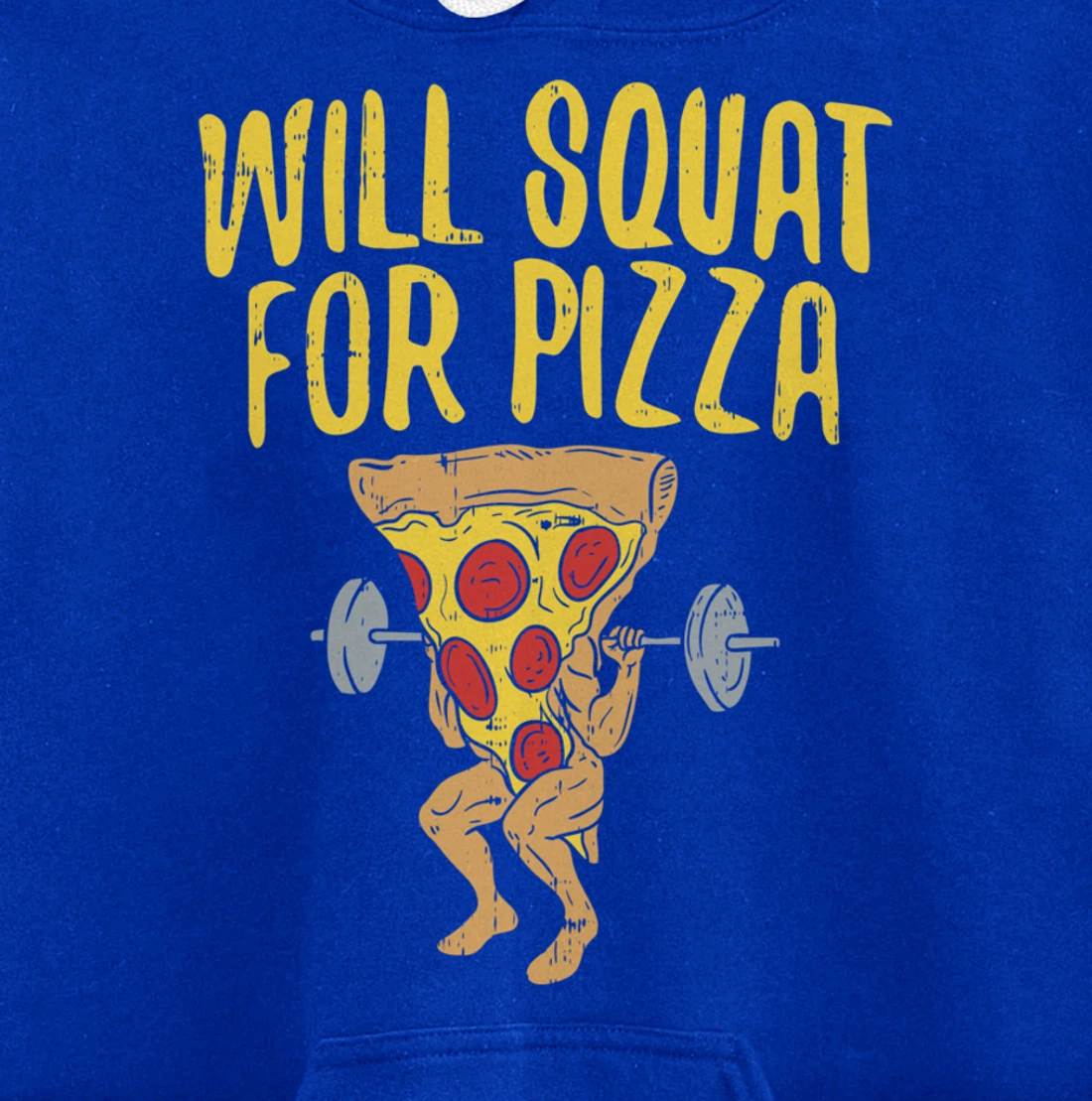 Fitness will squad for pizza Humor Graphic Novelty gift Pullover Hoodie