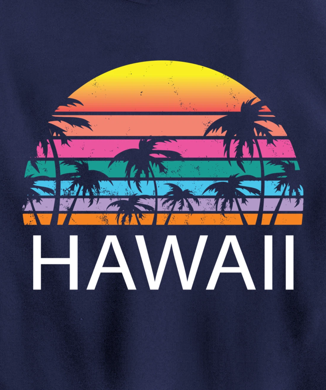 Hawaii Beach Maui Retro Hawaiian Surf Big Island Party Aloha Pullover Hoodie