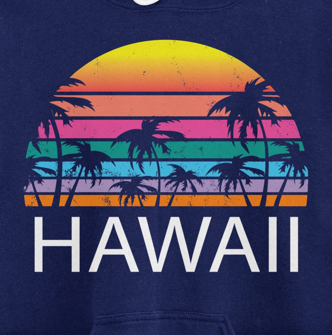 Hawaii Beach Maui Retro Hawaiian Surf Big Island Party Aloha Pullover Hoodie