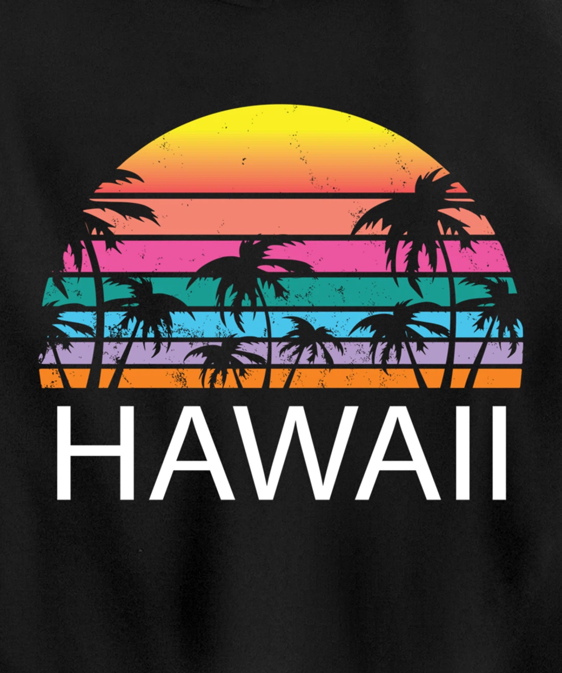 Hawaii Beach Maui Retro Hawaiian Surf Big Island Party Aloha Pullover Hoodie