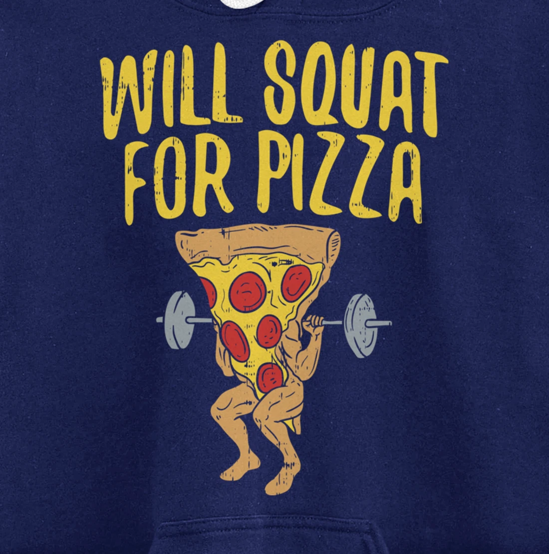 Fitness will squad for pizza Humor Graphic Novelty gift Pullover Hoodie