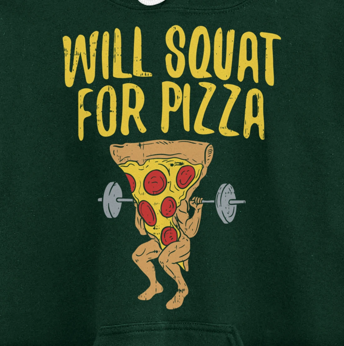 Fitness will squad for pizza Humor Graphic Novelty gift Pullover Hoodie