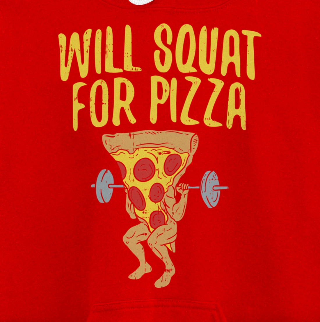 Fitness will squad for pizza Humor Graphic Novelty gift Pullover Hoodie