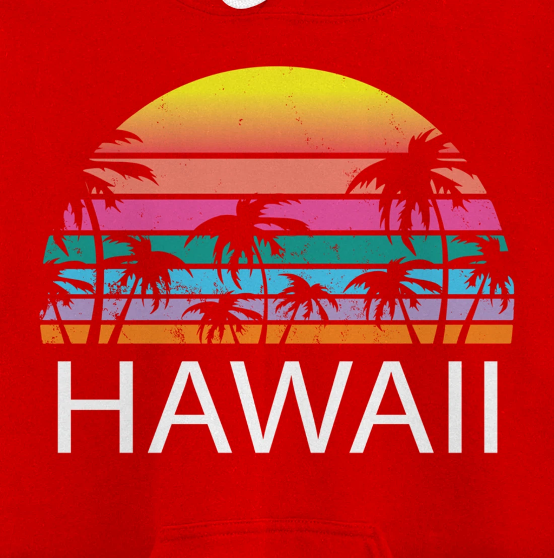 Hawaii Beach Maui Retro Hawaiian Surf Big Island Party Aloha Pullover Hoodie