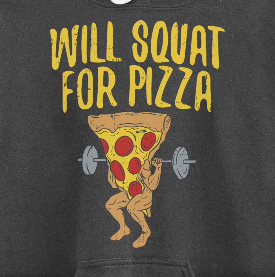 Fitness will squad for pizza Humor Graphic Novelty gift Pullover Hoodie