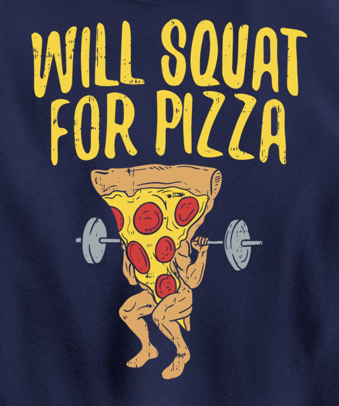 Fitness will squad for pizza Humor Graphic Novelty gift Pullover Hoodie