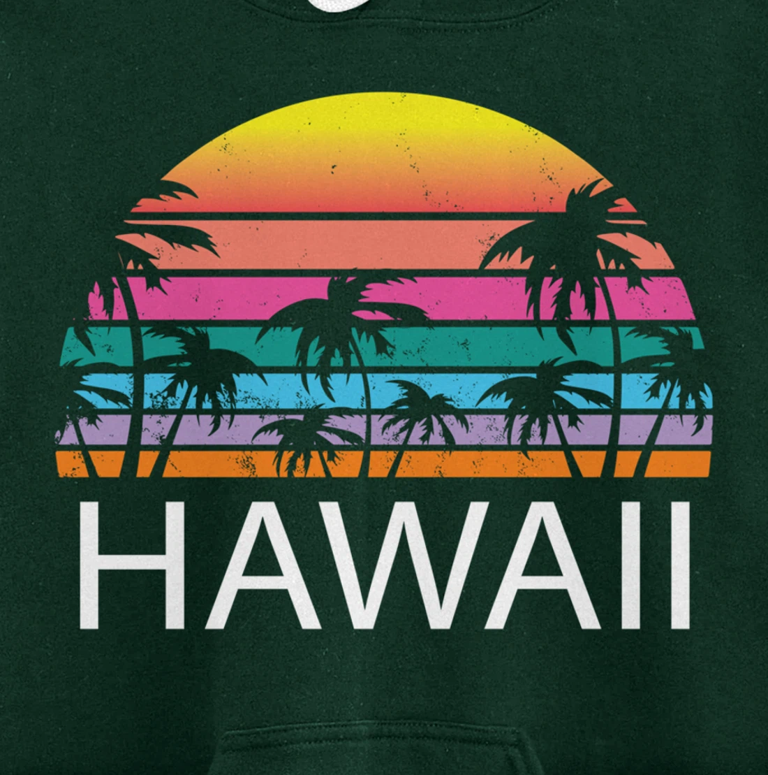 Hawaii Beach Maui Retro Hawaiian Surf Big Island Party Aloha Pullover Hoodie