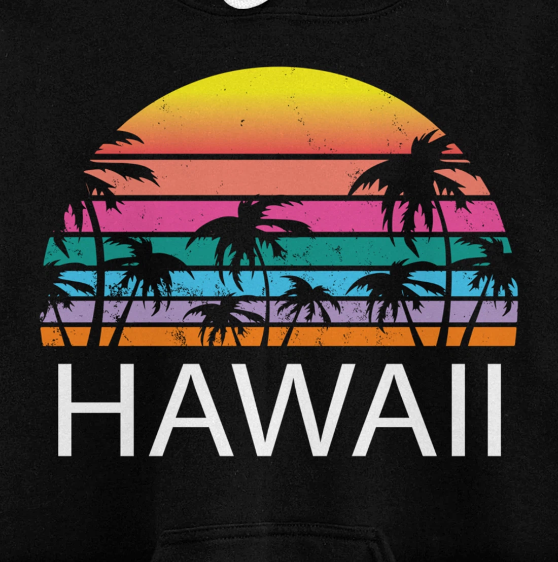 Hawaii Beach Maui Retro Hawaiian Surf Big Island Party Aloha Pullover Hoodie