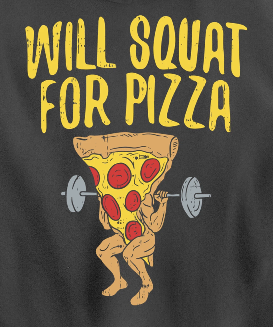Fitness will squad for pizza Humor Graphic Novelty gift Pullover Hoodie