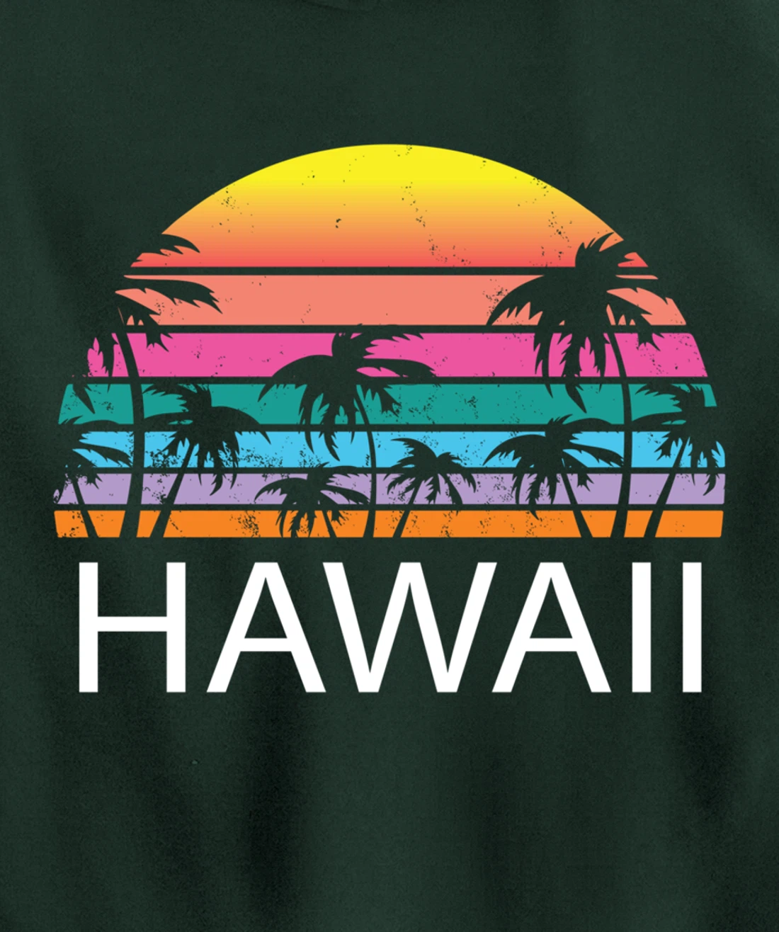 Hawaii Beach Maui Retro Hawaiian Surf Big Island Party Aloha Pullover Hoodie