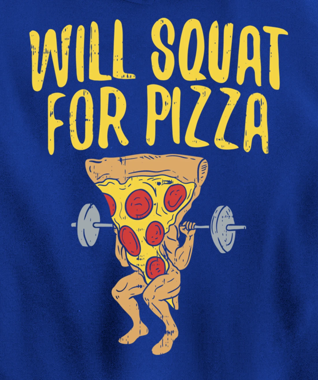 Fitness will squad for pizza Humor Graphic Novelty gift Pullover Hoodie