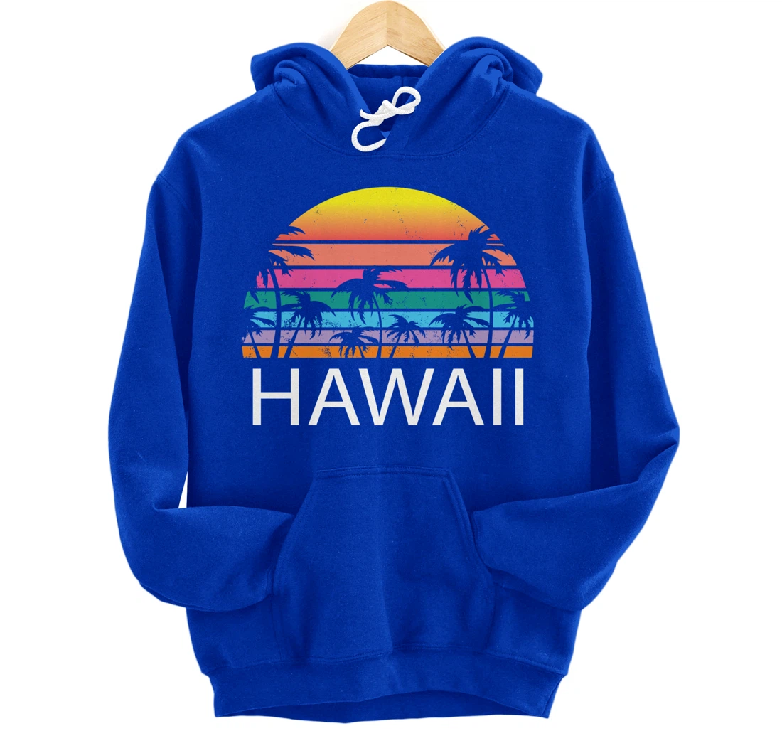 Hawaii Beach Maui Retro Hawaiian Surf Big Island Party Aloha Pullover Hoodie