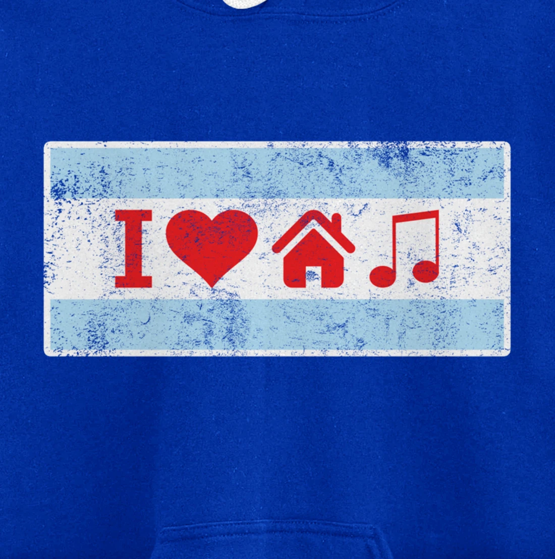I Love Chicago House Music - Flag DJ Gift Pullover Hoodie