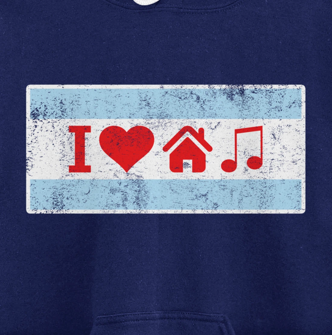 I Love Chicago House Music - Flag DJ Gift Pullover Hoodie