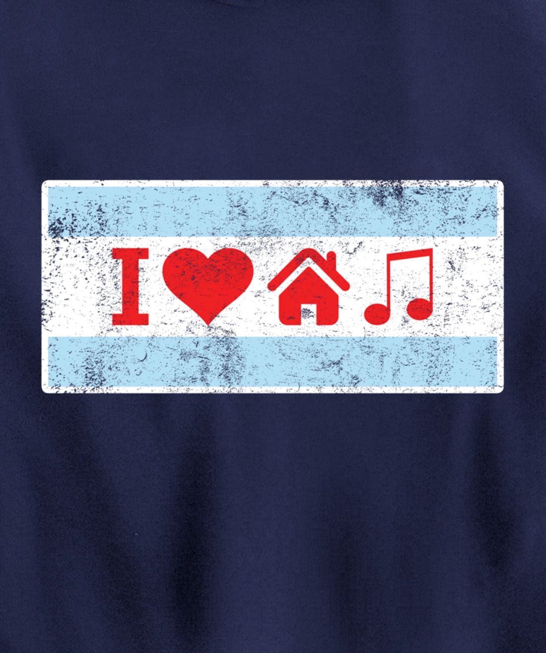 I Love Chicago House Music - Flag DJ Gift Pullover Hoodie