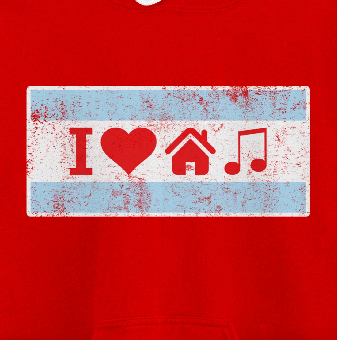 I Love Chicago House Music - Flag DJ Gift Pullover Hoodie