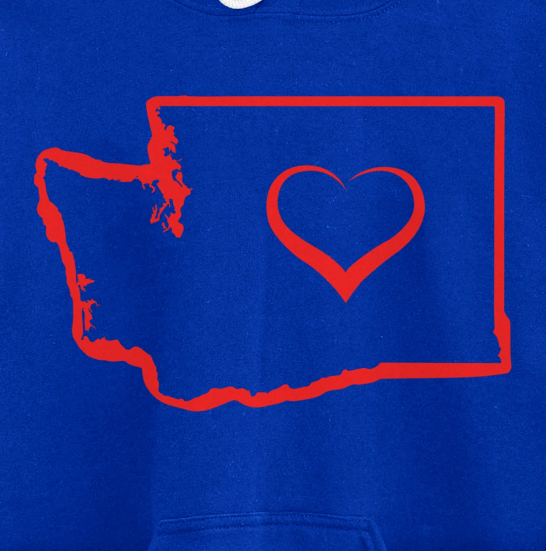 Washington Home State I Love Washington Heart Pullover Hoodie