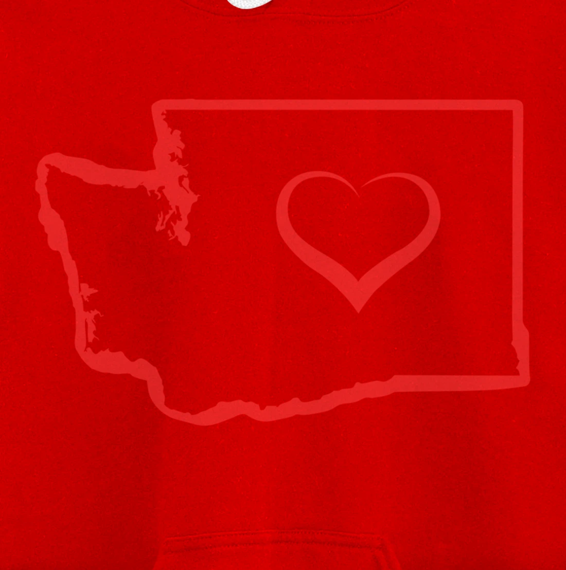 Washington Home State I Love Washington Heart Pullover Hoodie