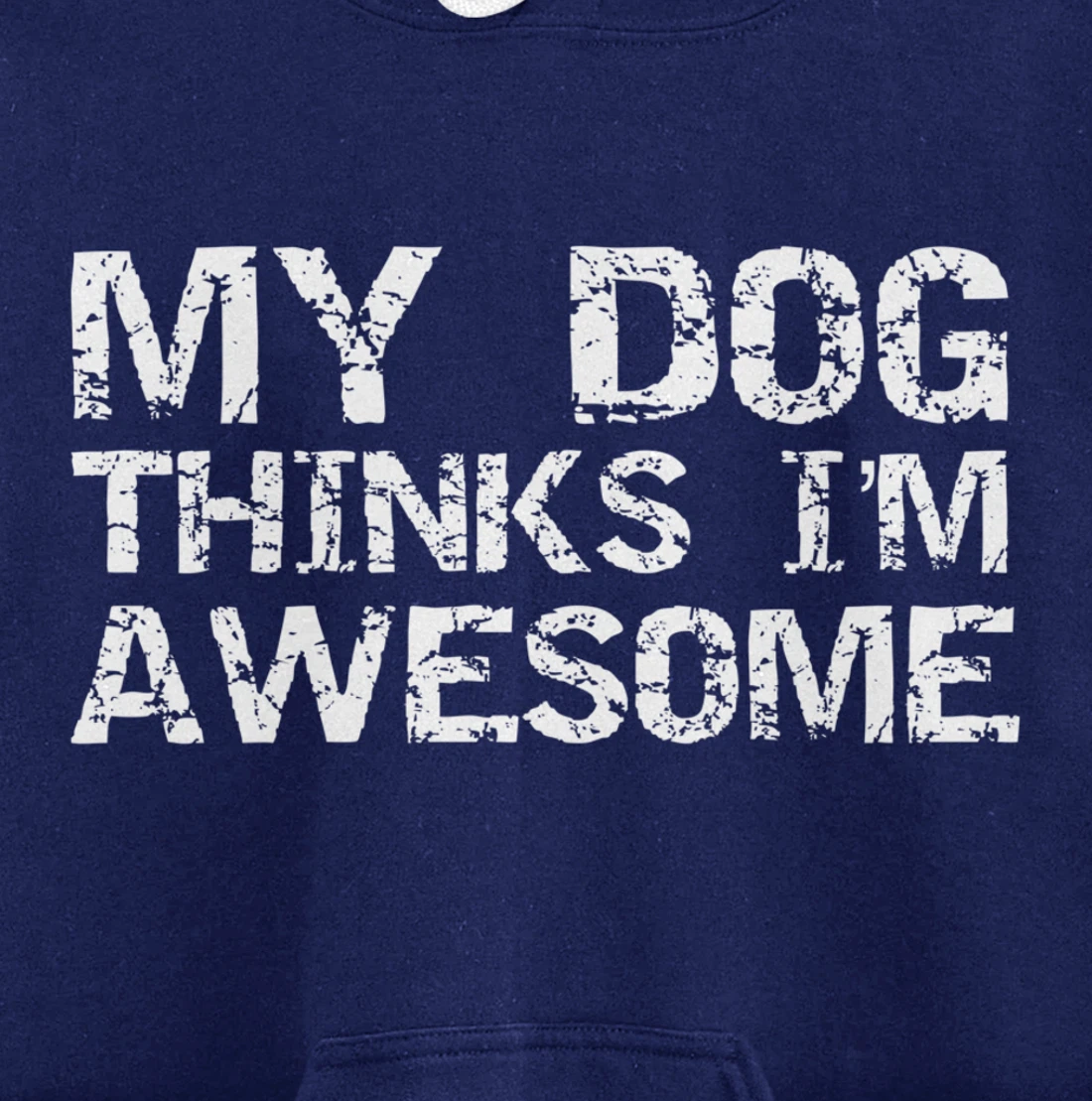 Funny Dog Owner Gift Vintage Quote My Dog Thinks I'm Awesome Pullover Hoodie