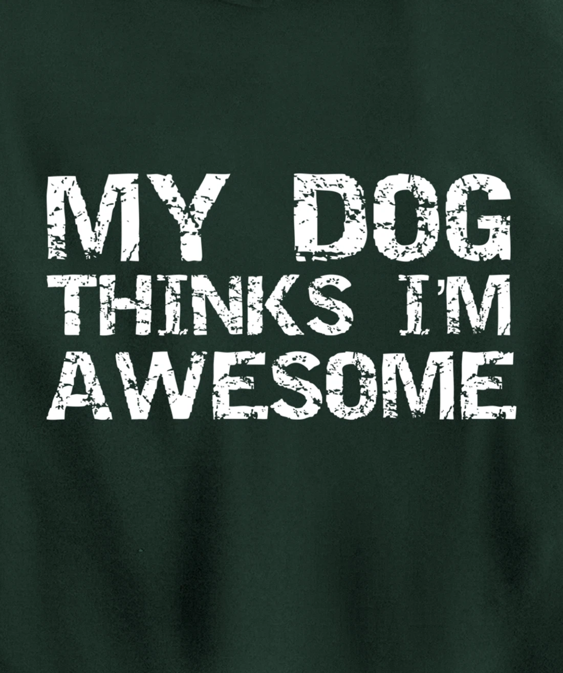 Funny Dog Owner Gift Vintage Quote My Dog Thinks I'm Awesome Pullover Hoodie