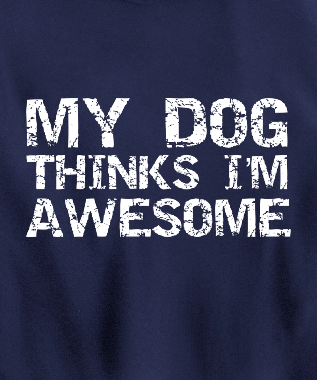 Funny Dog Owner Gift Vintage Quote My Dog Thinks I'm Awesome Pullover Hoodie