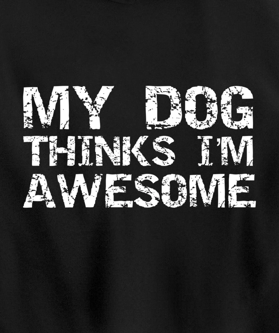 Funny Dog Owner Gift Vintage Quote My Dog Thinks I'm Awesome Pullover Hoodie