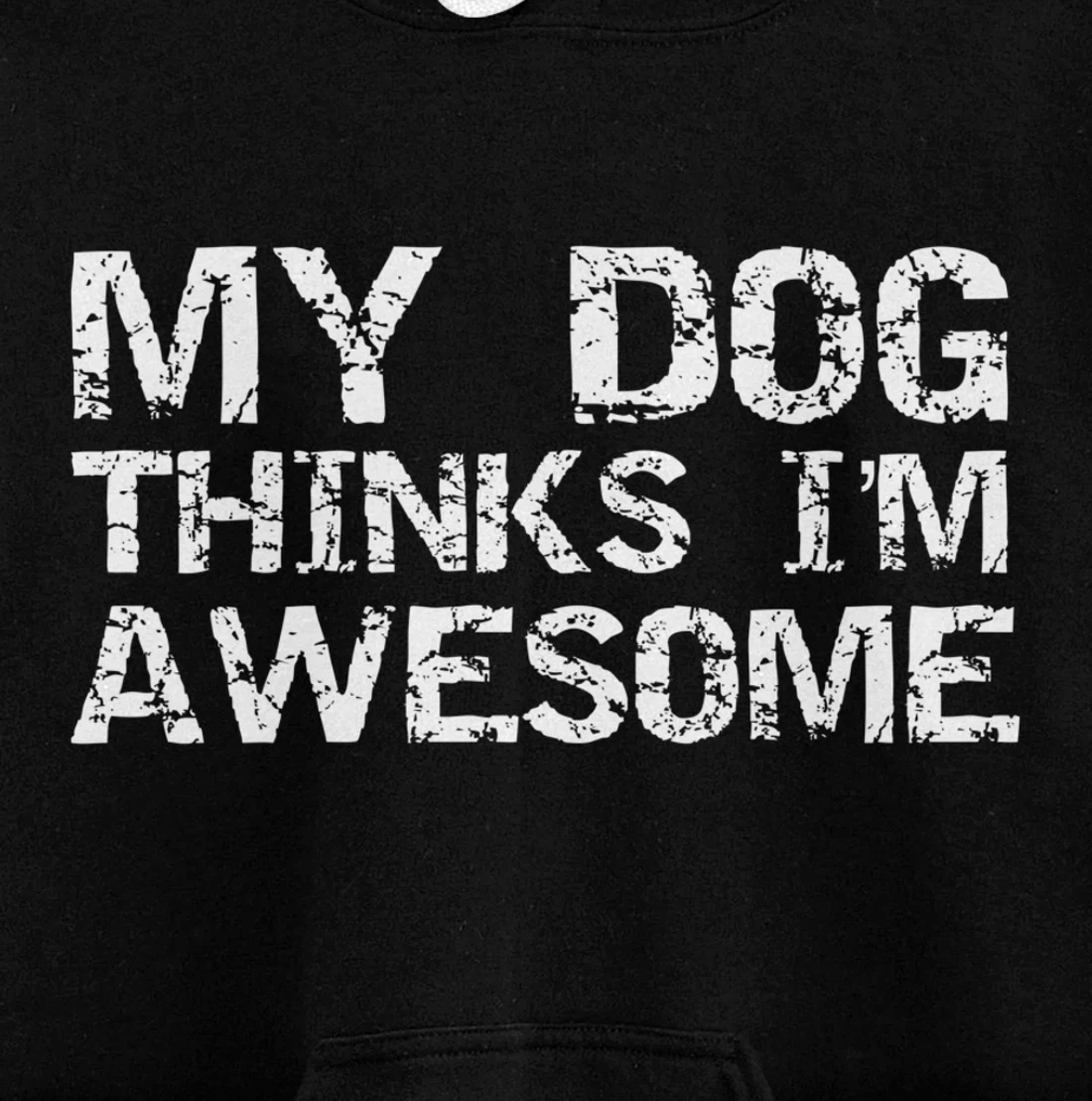 Funny Dog Owner Gift Vintage Quote My Dog Thinks I'm Awesome Pullover Hoodie