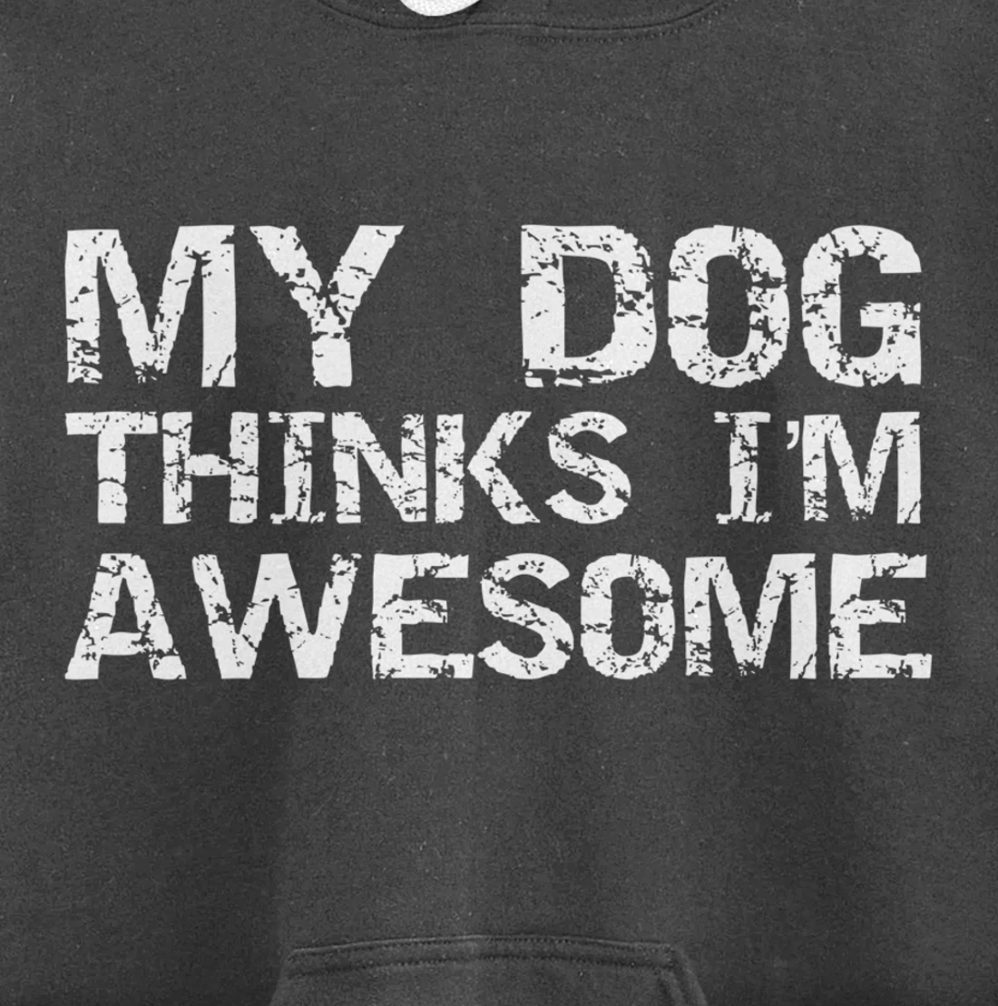 Funny Dog Owner Gift Vintage Quote My Dog Thinks I'm Awesome Pullover Hoodie