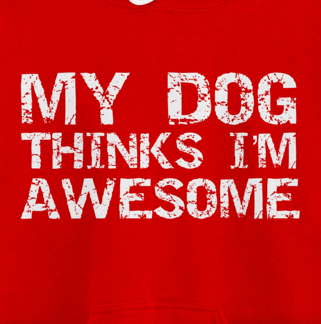 Funny Dog Owner Gift Vintage Quote My Dog Thinks I'm Awesome Pullover Hoodie