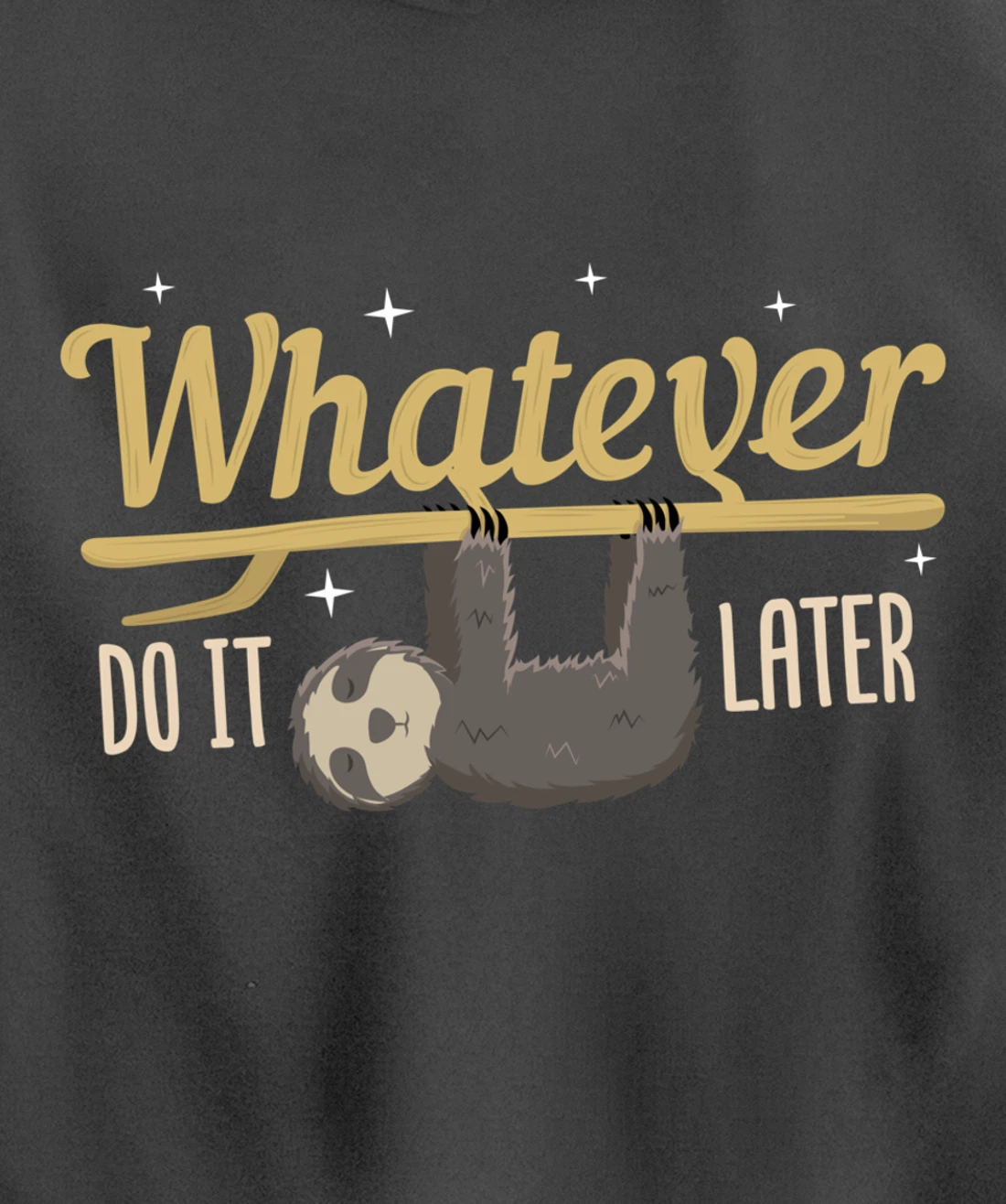 Whatever Do It Later Sloth Pullover Hoodie