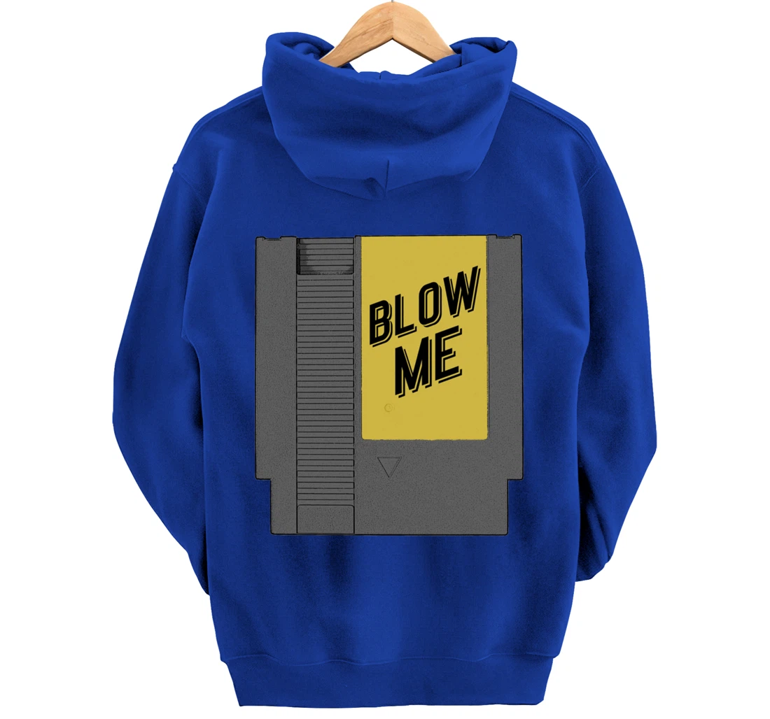 Blow Me Video Game Cartridge Pullover Hoodie