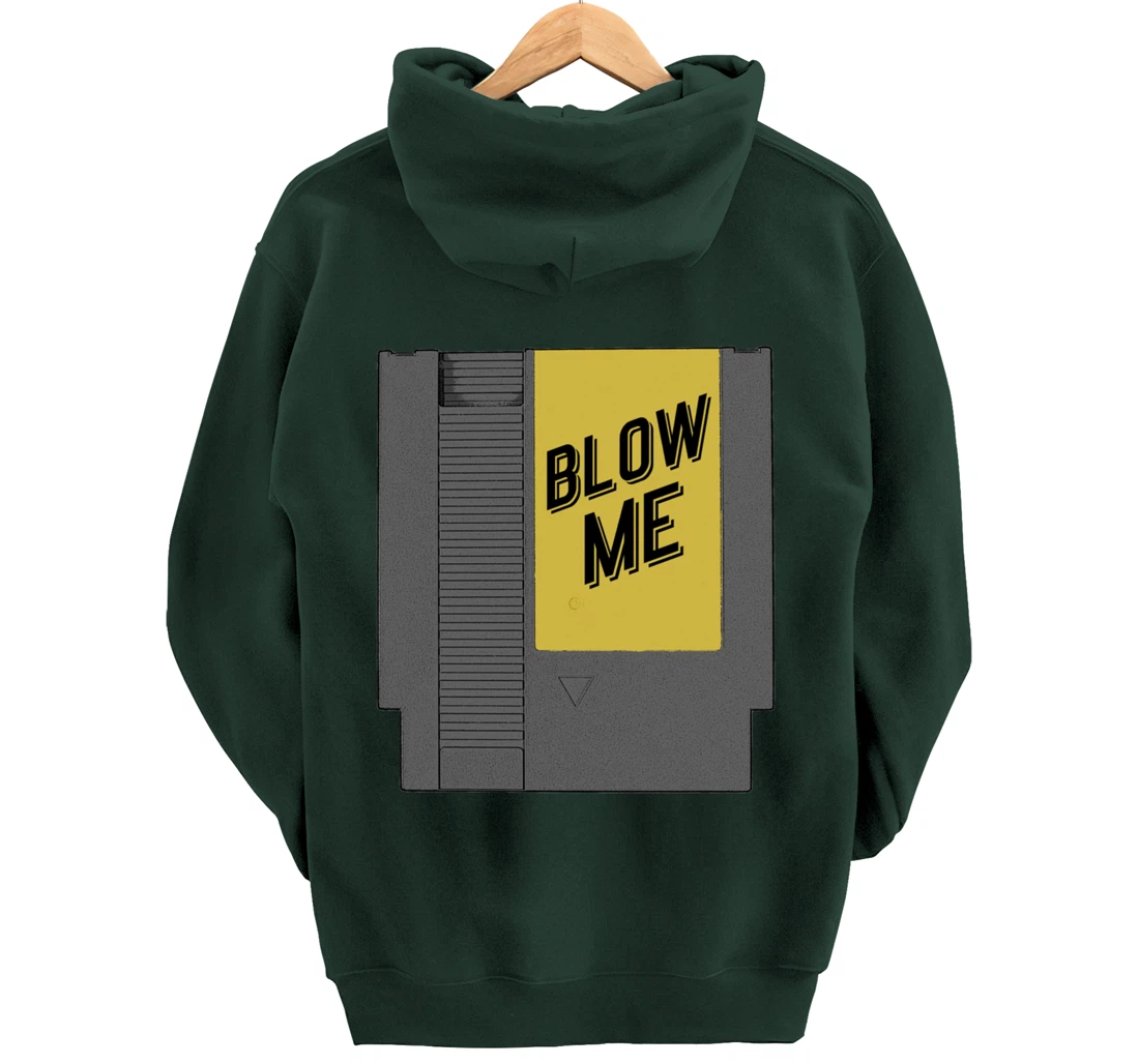 Blow Me Video Game Cartridge Pullover Hoodie