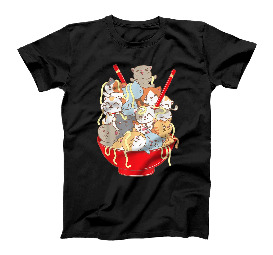 Funny Kawaii Japanese Ramen Cats T-Shirt