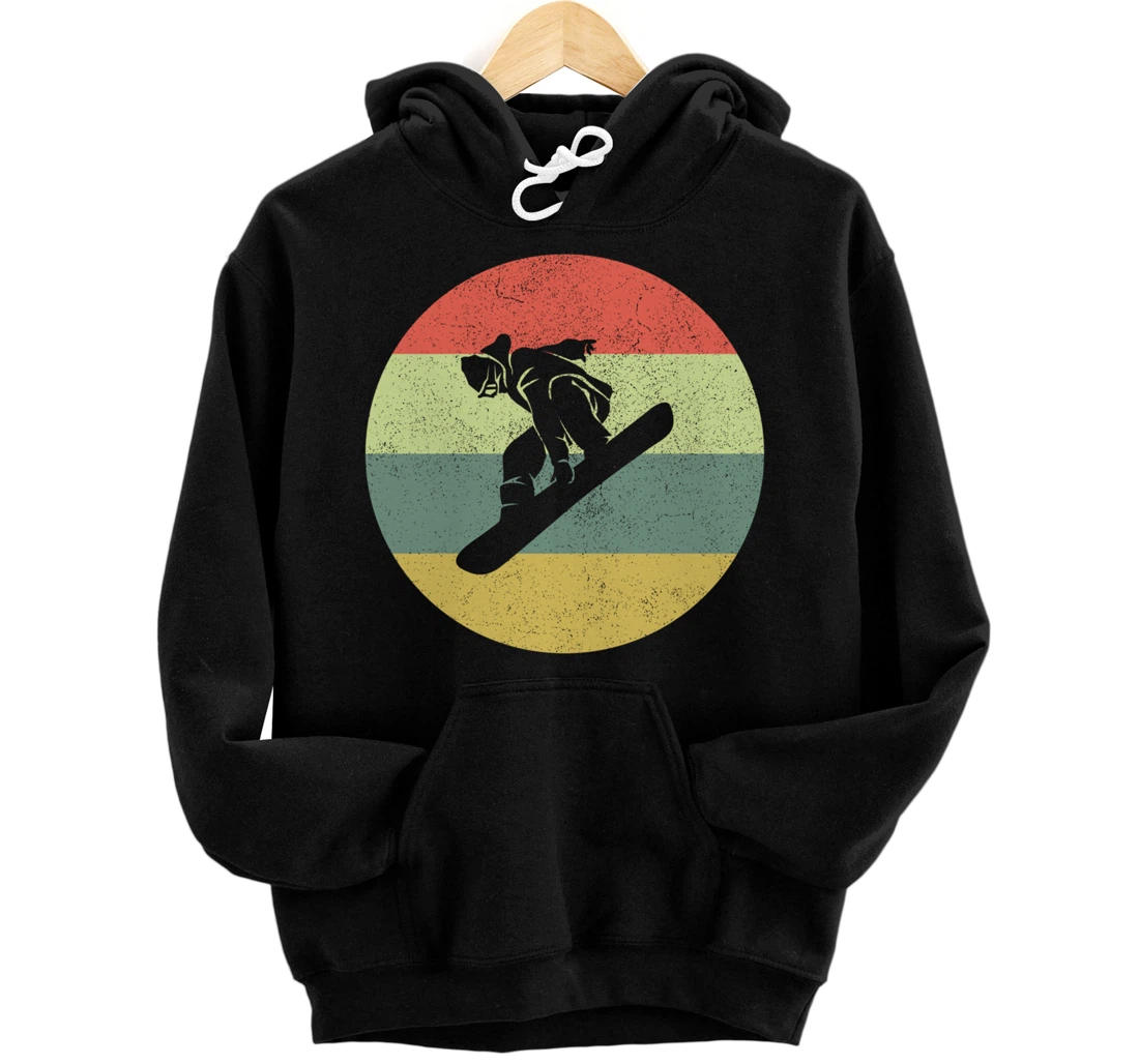 Snowboarding Retro Vintage Snowboarder Pullover Hoodie