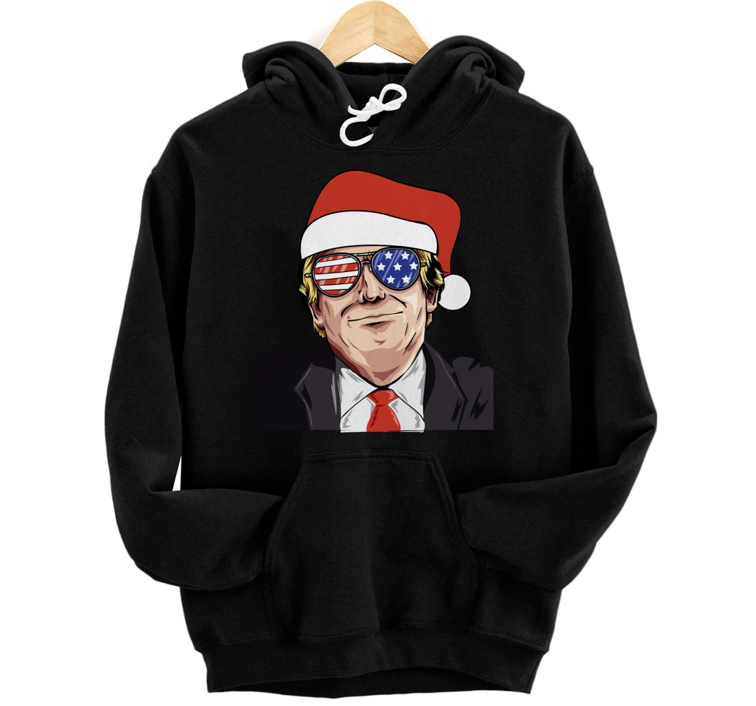 Santa Xmas Merry Christmas Trump Pullover Hoodie