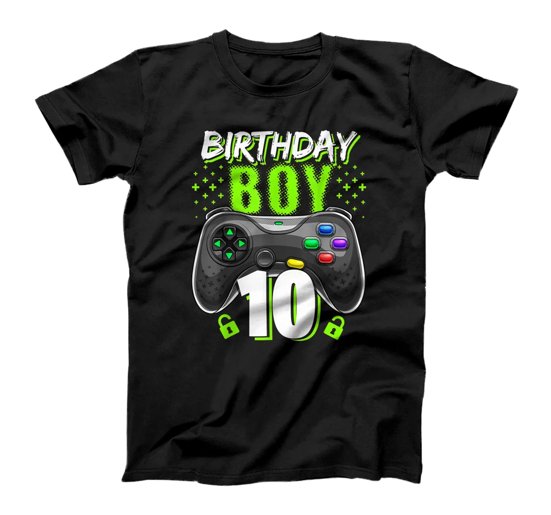 Birthday Boy 10 Video Game Controller Gamer 10th Birthday T-Shirt