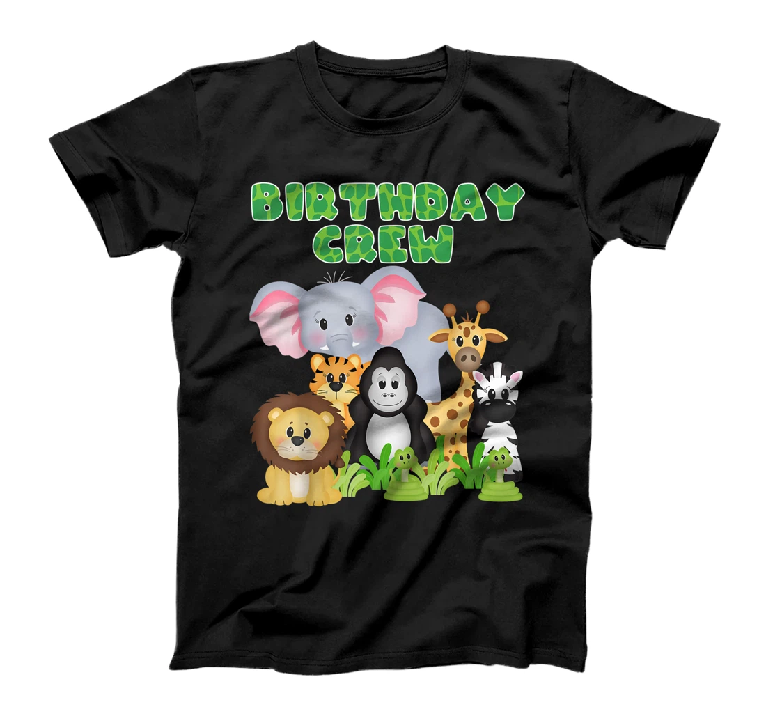 Birthday Crew Zoo Safari Jungle Animals Birthday Party T-Shirt