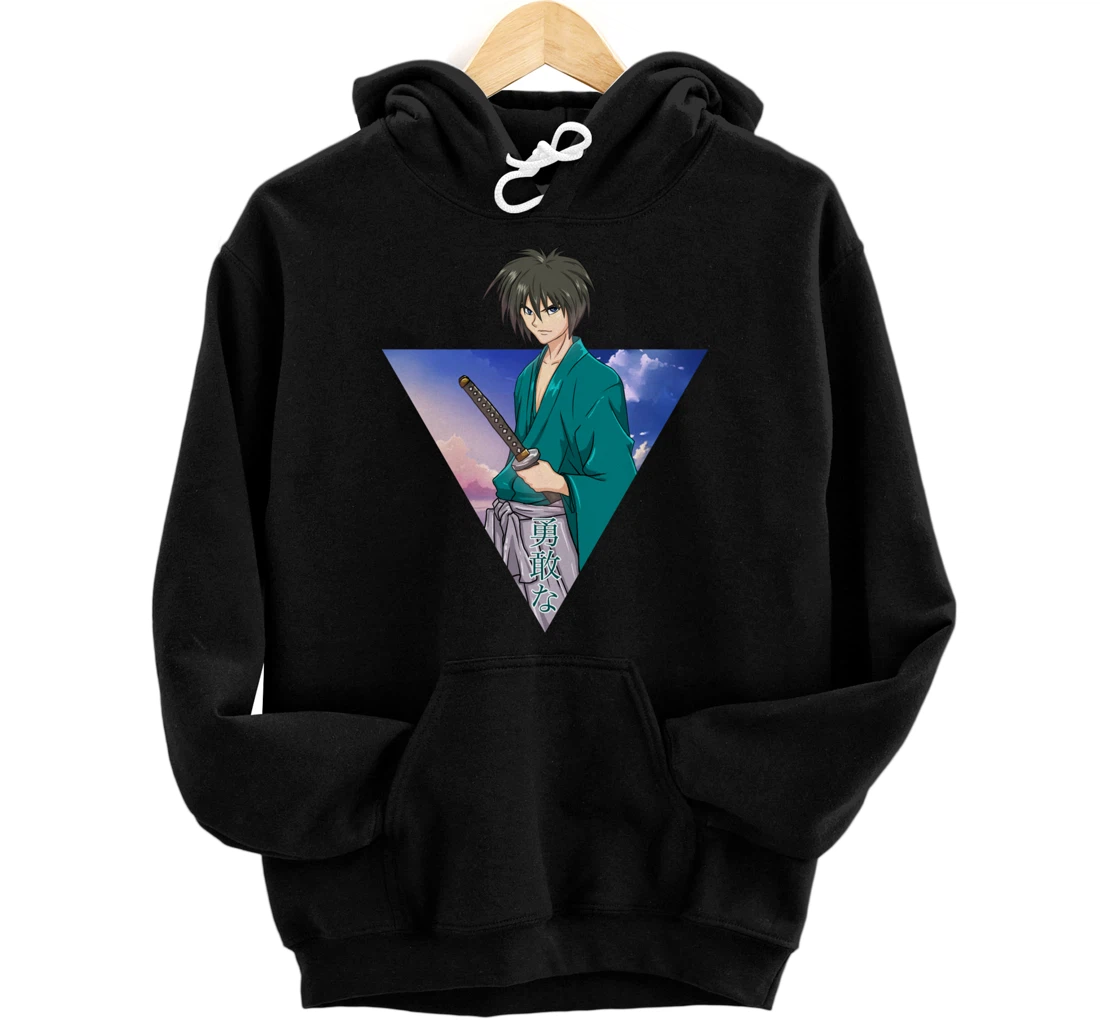 Anime Samurai - Fierce Samurai With Katana Pullover Hoodie