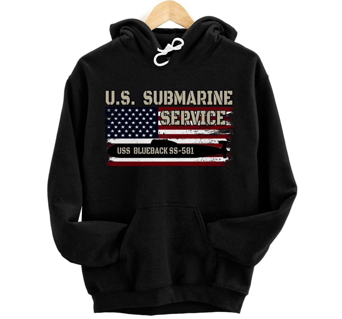 USS Blueback SS-581 Submarine Veterans Day Father's Day Pullover Hoodie