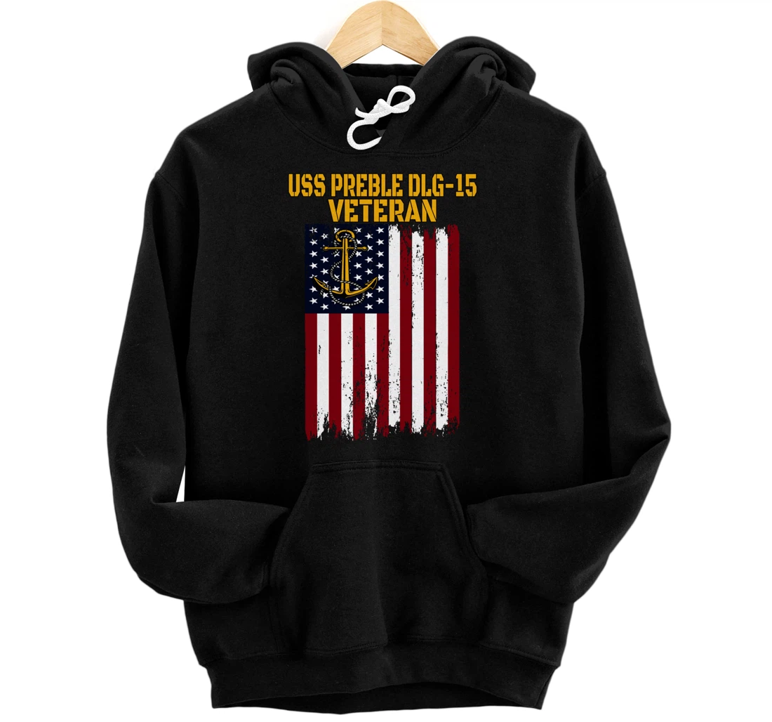 USS Preble DLG-15 Destroyer Father's Day Veteran's Day Pullover Hoodie