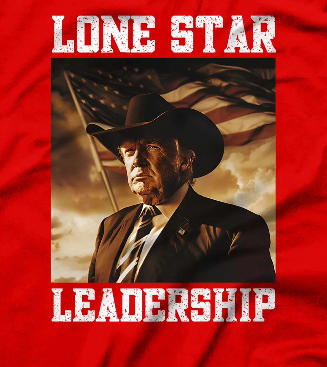 Western Trump Cowboy Hat Texas Trump Lone Star Leadership Premium T-Shirt