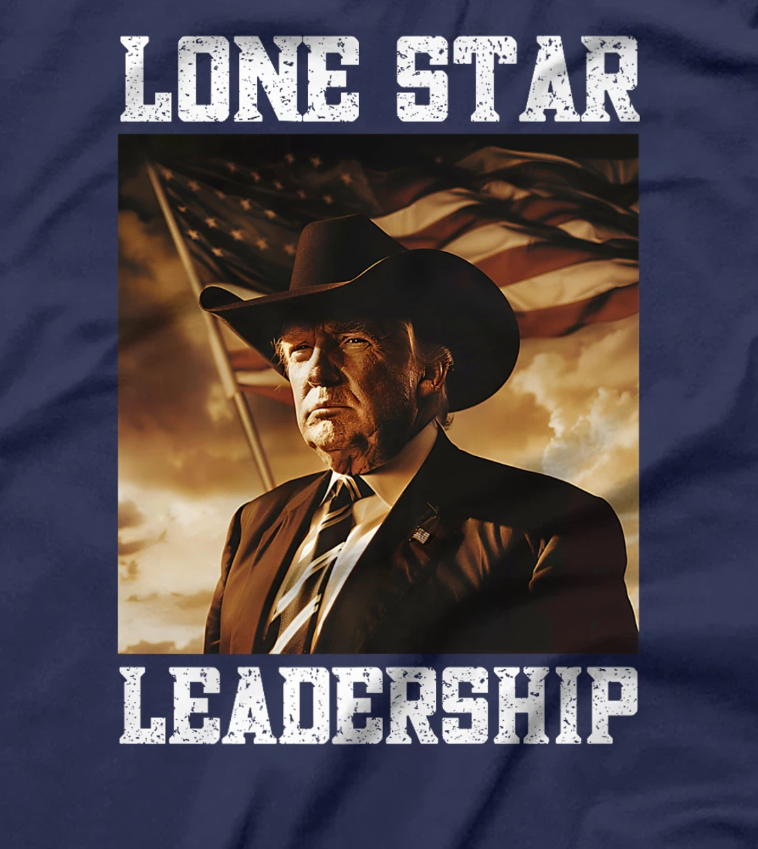 Western Trump Cowboy Hat Texas Trump Lone Star Leadership Premium T-Shirt