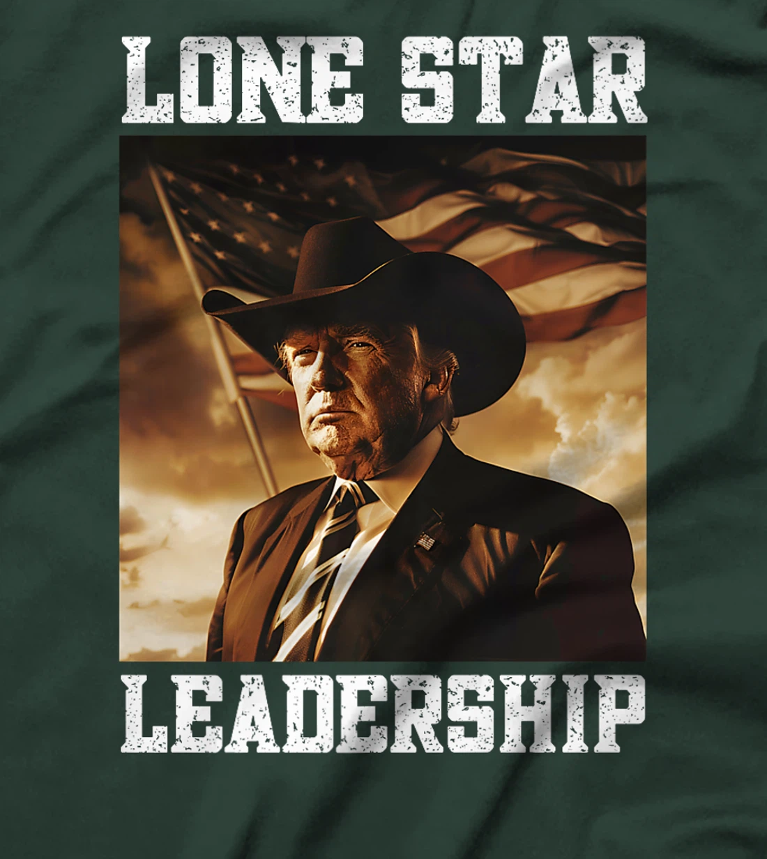 Western Trump Cowboy Hat Texas Trump Lone Star Leadership Premium T-Shirt