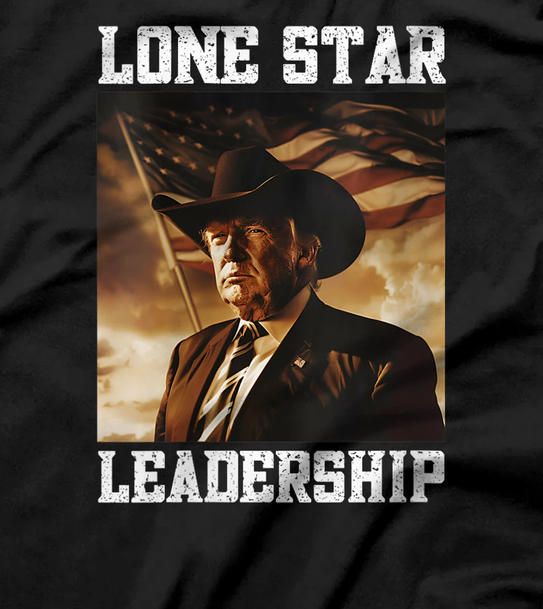 Womens Western Trump Cowboy Hat Texas Trump Lone Star Leadership T-Shirt