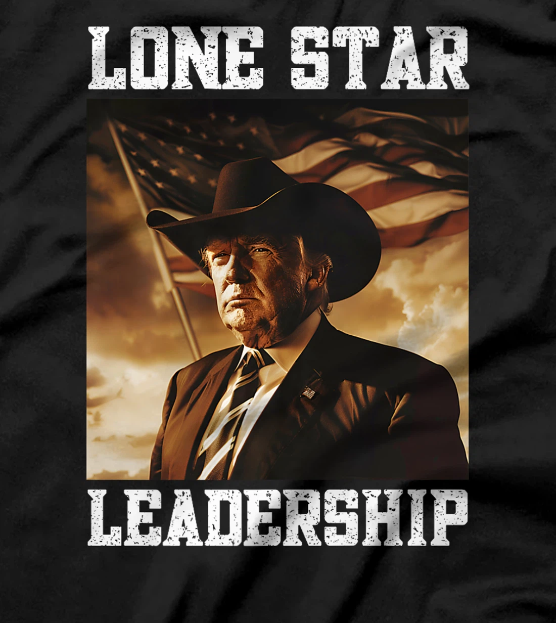 Western Trump Cowboy Hat Texas Trump Lone Star Leadership Premium T-Shirt