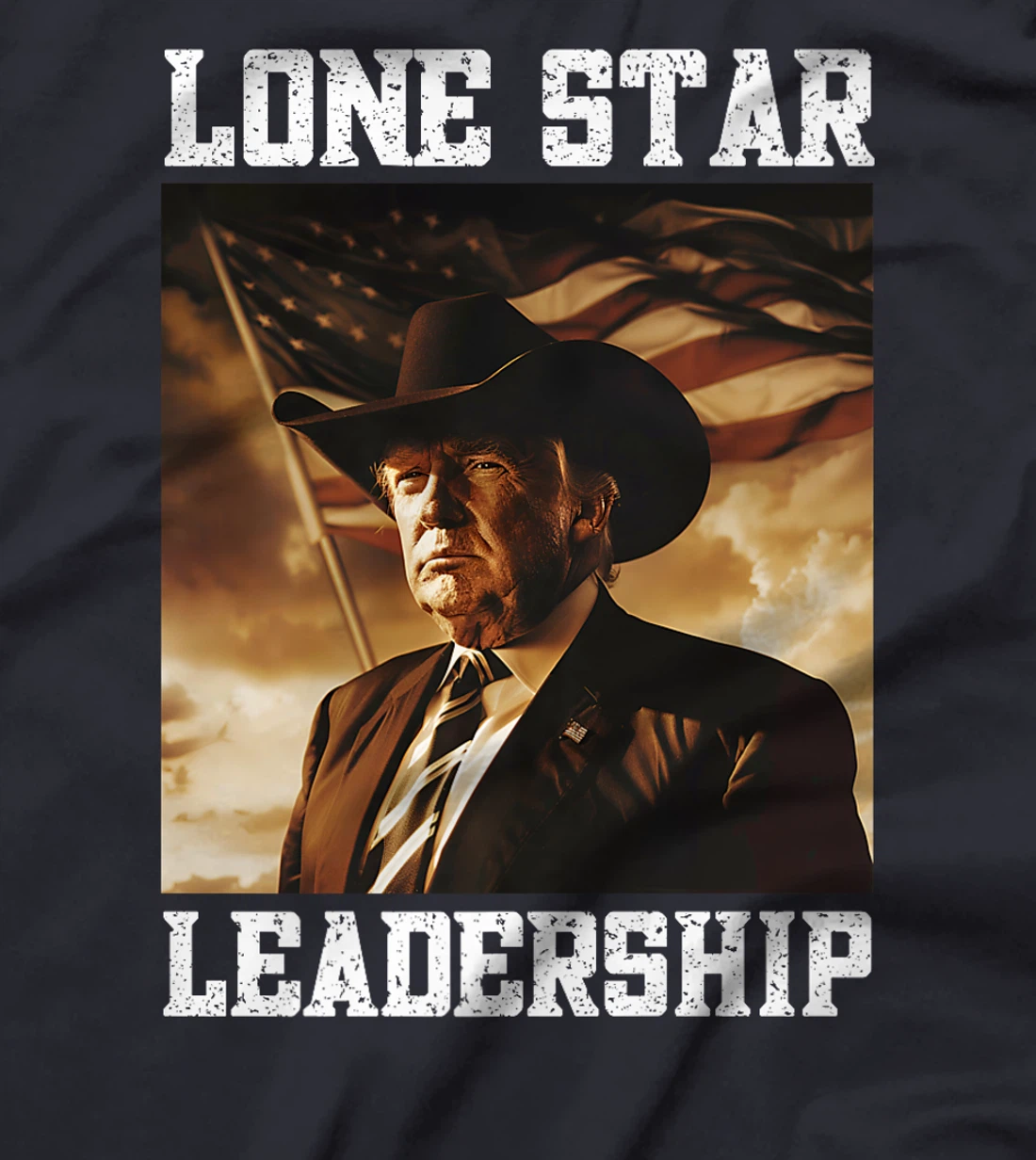Western Trump Cowboy Hat Texas Trump Lone Star Leadership Premium T-Shirt