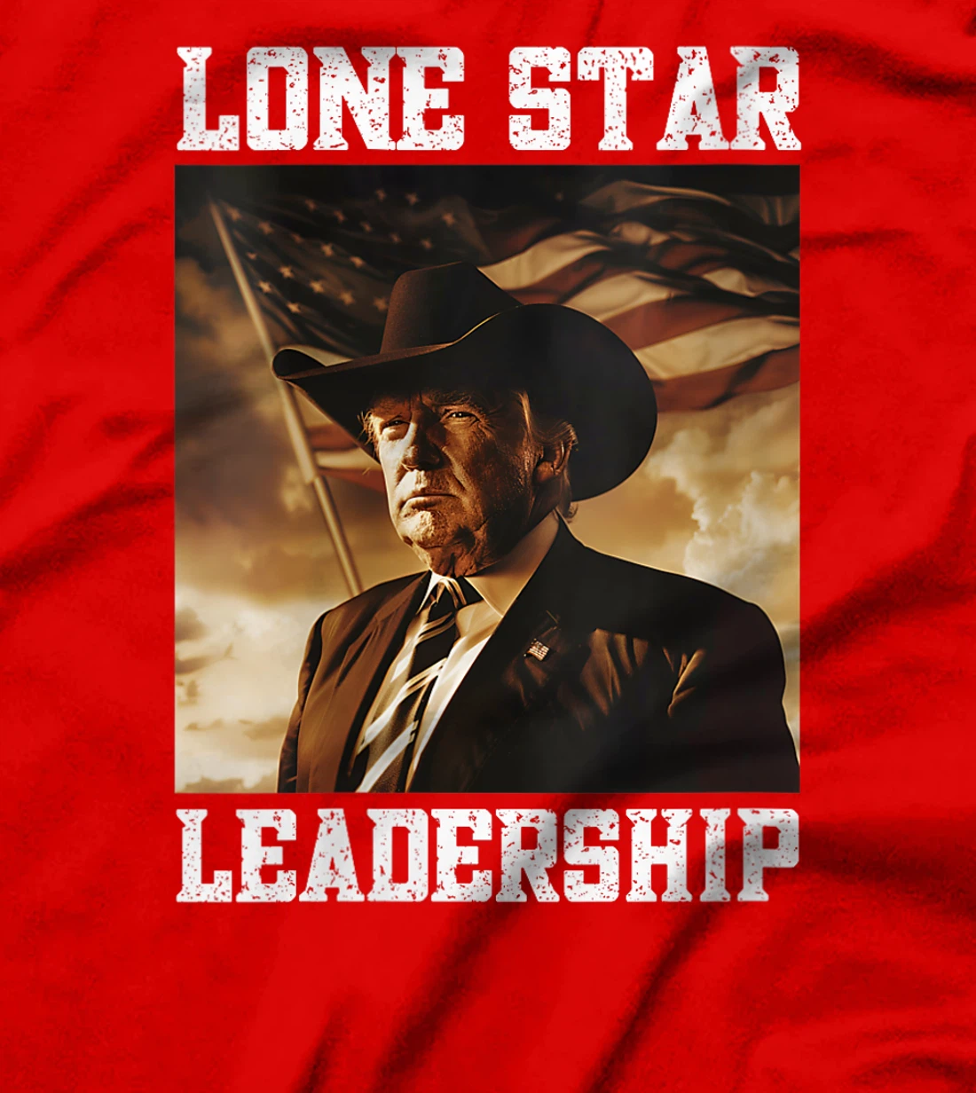 Womens Western Trump Cowboy Hat Texas Trump Lone Star Leadership T-Shirt