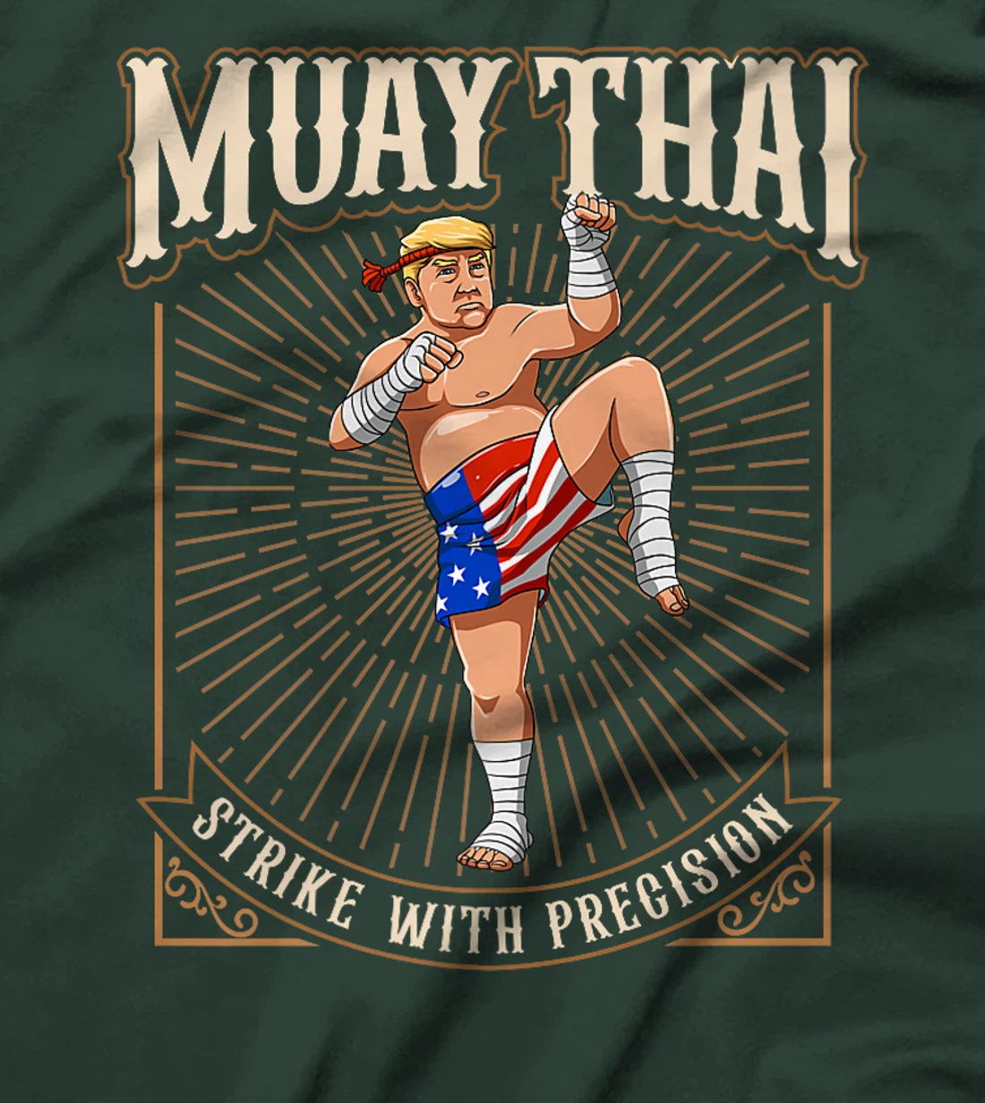 Strike With Precision - Cool Muay Thai Trump Premium T-Shirt
