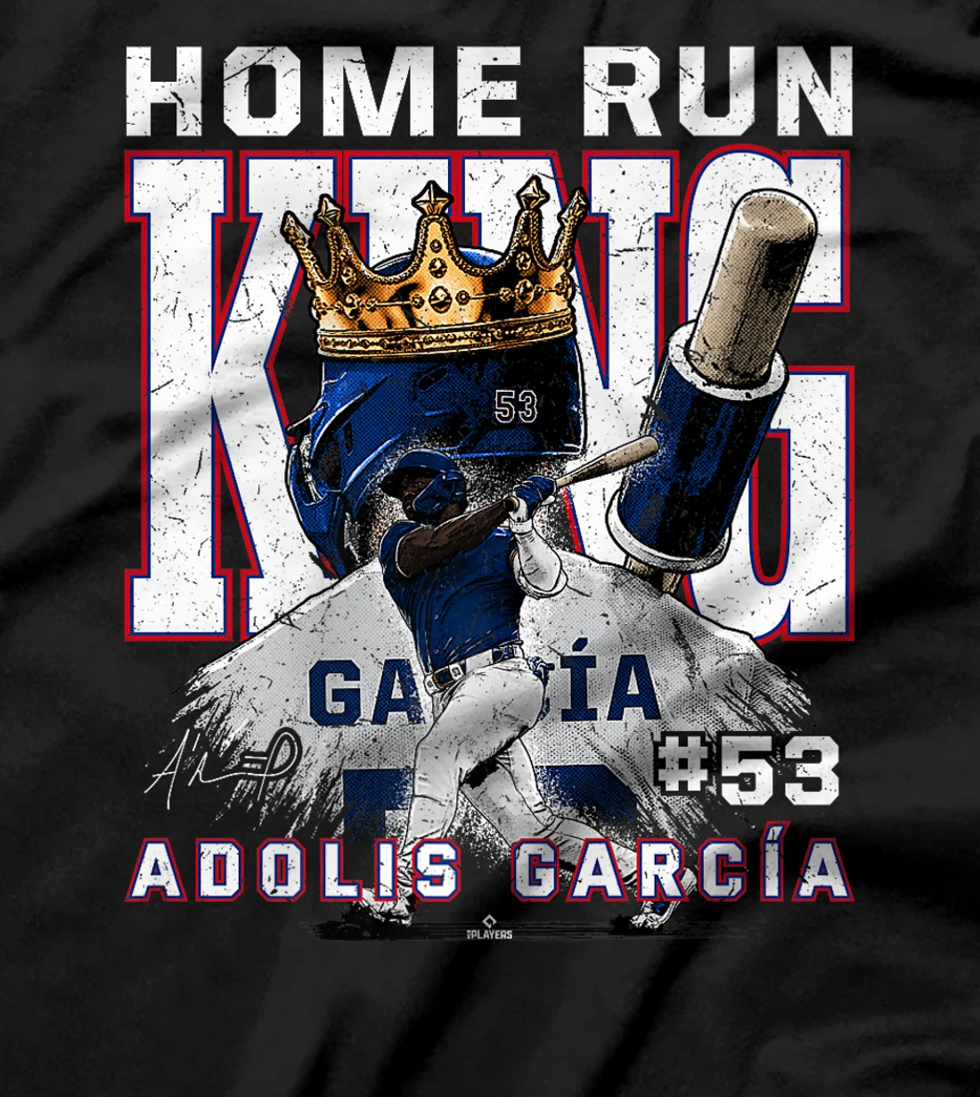 Womens Home Run King Adolis Garcia Texas MLBPA T-Shirt